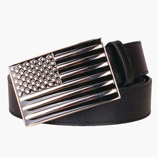 2018 fashion men's belt flag metal American flag belt the stars and stripes belt US flag smooth buckle decorative waistband 2024 - buy cheap