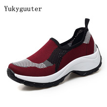 Woman Sports Running Shoes Outdoor Summer Breathable Quick Drying Lightweight Athletic Mesh Sneakers Slip On Height Increasing 2024 - buy cheap