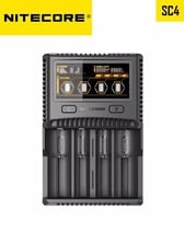 Nitecore SC4 LCD Display USB Rapid Intelligent Faster Charging Superb Charger For Li-ion/IMR/LiFePO4/Ni-MH Battery Charger 2024 - buy cheap