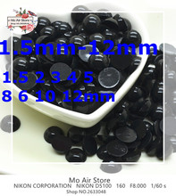 black half round pearl Beads ABS Resin Flat back cabochon Simulated pearl Beads DIY beads 1.5-12mm SP018 2024 - buy cheap