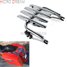 Rack de bagagem furtiva para harley stealth, rack cromado destacável, rei da estrada, flhr, street glide, flhx, road glide, fltr 2014-2019, personalizado 2024 - compre barato