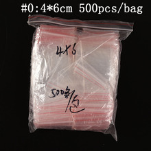 500 unids/lote de bolsas de plástico para almacenamiento de alimentos, bolsas transparentes gruesas de polietileno con cremallera, 6x4cm, 5x7cm, 6x9cm 2024 - compra barato
