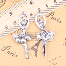 30pcs Jewelry Charms ballet dancer 51x20mm Antique Silver Plated Pendants Making DIY Handmade Tibetan Silver Jewelry 2024 - buy cheap