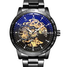 Top Luxury Brand Mechanical Watch Men's Automatic Self wind Wristwatch Stainless Steel Skeleton Fashion Clock Male Steampunk 2024 - buy cheap