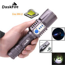 Asafee Waterproof 1200Lm USB LED Flashlight XM-L L2 Rechargeable Charging Torch Outdoor Camping Light USB Charge LED Torch 2024 - buy cheap