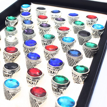 Lote de 20 unids/lote de anillos de cristal Vintage para mujer, de aleación de Metal, elegante par de anillos de compromiso, joyería 2024 - compra barato