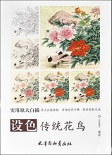Chinese Traditional Flowers and Birds White Painting Adult Coloring Book Big Size Drawing Papers Textbook (48x41cm/19.2x16.1In) 2024 - buy cheap