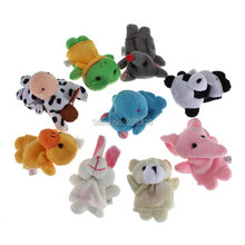 100pcs/set Wholesale Hot Selling 10 Style Animal Finger Puppets Plush Toys Dolls 2024 - buy cheap