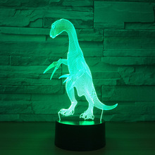 Dragon 3d Dinosaur Lamp Colorful Led Visual Control Night Light Remote Touch switch  Lovely 7 color change 3D Lamp 2024 - buy cheap