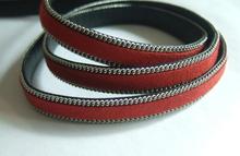 Free shipping 100meters Dark Red 10x2mm Flat Suede Leather cord , imitation flat leather cord 10mm 2024 - buy cheap