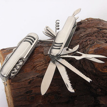 11 в 1 портативная посуда, нож, консервный нож WineCork, перфоратор для отверстий в винтах, пилка для ногтей, игольчатые резаки, отвертка, застежка 2024 - купить недорого