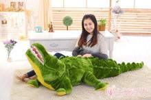 Más grande de 220 cm de dibujos animados de cocodrilo de peluche suave almohada para dormir juguete creativo regalo de Navidad h693 2024 - compra barato