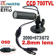 HQCAM 700TVL SONY 673 \ 672 + Nextchip 2090 OSD мини-камера для пули, Мини ccd Водонепроницаемая камера видеонаблюдения 960H DVR 2024 - купить недорого