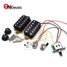 Guitar Humbucker Pickups With 3-way Switch 500K Potentiometer 1T1V Wiring Harness Prewired Black 2024 - buy cheap