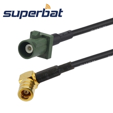 Superbat RF Coaxial Cable Fakra "E" Straight Male Plug to SMB Right Angle Plug Pigtail Cable for RG174 50cm 2024 - buy cheap