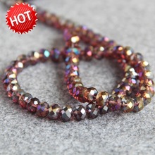 New For Necklace 6*8mm Abacus Faceted Purple AB+ Colorful Glass Crystal Beads Stone Beads Loose 72pcs DIY Jewelry Making Design 2024 - buy cheap