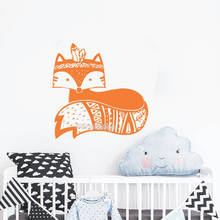 New Design Feather Fox Wall Stickers Vinyl Removable Quality Wall Decals Home Decor Baby Nursery Kids Room Wallpaper Mural SA964 2024 - buy cheap
