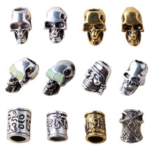 Paracord Beads Metal Charms Skull For Paracord Bracelet Accessories Pendant Buckle for Paracord Knife Lanyards 2024 - buy cheap