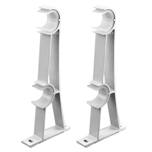 High Quality White 2PCS 20.5 x 8cm Curtain Rod Ring Track Drapery Poles Double Aluminum Alloy Curtain Bracket Holder Accessories 2024 - buy cheap