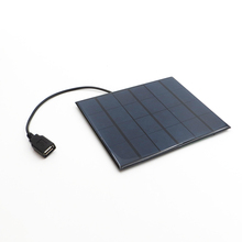Carregador de painel solar 6 v 3.5 w policristalino célula solar diy bateria de carga solar cabo 30cm 5 v saída usb painel solar 6vdc 2024 - compre barato