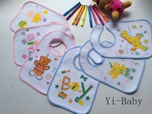 Conjunto de Baberos impermeables YB15012 para bebé, ropa de algodón para eructar, almuerzo, 12 unidades, envío gratis 2024 - compra barato