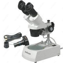 Microscopio estéreo delantero, suministros de AmScope, 5X-10X-15X-30X, con cámara Digital 2024 - compra barato