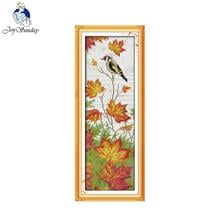 Joy Sunday Autumn scenery Needlework DIY Cross stitch Sets For Embroidery kits Precise Printed Patterns Counted Cross-Stitching 2024 - buy cheap