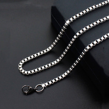 Moda simples titânio aço colar caixa curta corrente de aço inoxidável colar jóias para homem & mulher venda quente 2024 - compre barato