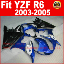 Juego de carenados de fábrica para motocicleta YAMAHA, kit de carenado azul y negro para YAMAHA YZF R6 2003 2004 2005 R6 03 04 05, novedad 2024 - compra barato