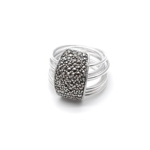 Anillo de circón Retro hecho a mano de nueve vueltas para mujeres, anillo de Plata de Ley 925 auténtico, regalo de fiesta, joyería fina 2024 - compra barato