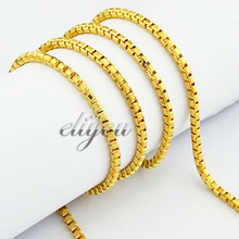 Cadena de eslabones para hombre y mujer, collar de Color dorado y amarillo, 2mm, envío gratis, C43 YN 2024 - compra barato