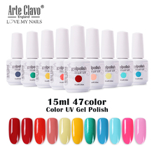 Arte Clavo 15ml 47 Colors LED Gel Nail Manicure UV Gel Varnish Nails Gellak Semi Permanent Hybrid Nail Art Gel Polish Soak Off 2024 - buy cheap