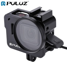 PULUZ CNC Aluminum Alloy Housing Shell Protective Cage Hard case With 52mm UV Lens For GoPro HERO(2018) /7 Black /6 /5 2024 - buy cheap