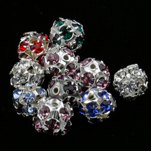 Cuentas redondas de cristal de Metal para artesanías para hacer joyería, colores surtidos, DIY, 8mm, 10 Uds. 2024 - compra barato