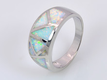 Wholesale & Retail Fashion Fine White Fire Opal Ring 925 Sterling Slive Jewelryr For Women EMT1517013 2024 - buy cheap