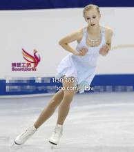 girls white figure skating dresses for women competition skating dress custom free shipping clothes to figure 2024 - buy cheap