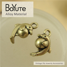 Boyute (100 peças/lote) 16*16mm golfinhos encantos bronze antigo chapeado para fazer jóias colar pulseira diy jóias descobertas 2024 - compre barato