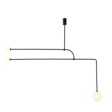 Modern Simple Designer Iron Pipe Glass Pendant Light for Foyer Dining Room Bar Decor Black/Gold Suspension 1837 2024 - buy cheap