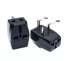 Type D Travel Adapter With 3 Power Outlet Black Color 1 TO 2 TO UK US AU Wall Socket Power Plug 1 to 3 INDIA, Sri Lanka 2024 - buy cheap