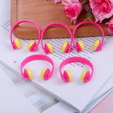 5pcs Plastic Headphones Fancy Doll Helmet For Dolls Decorative Toy Kids Girls Toy Roller Play Accessories 2024 - buy cheap