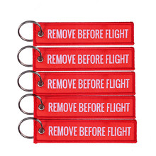 Llavero bordado de aviación OEM para coche, joyería de llaves de etiqueta de equipaje, para quitar antes del vuelo, 5 unids/paquete 2024 - compra barato