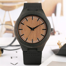 Bamboo Watch Mens  Watches Quartz Genuine Leather Watchband Fashion Unique Wooden Watch for Mens reloj masculino Clock Gifts 2024 - buy cheap