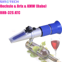 Best price Hand held KMW brix 0-32% Oechsle Wine refractometer RHB-32SATC (blue grip) 2024 - buy cheap