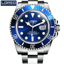 High Quality LOREO Men Watches Top Brand Luxury Sapphire 200m Waterproof Military Watches Men Automatic Mechanical Wrist Watches 2024 - buy cheap