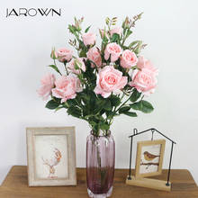 JAROWN Artificial 6 Heads Roses Silk Flowers Artificial Flowers For Wedding Home Party Decorations table centerpiece 2024 - buy cheap