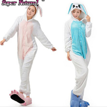 HKSNG Winter Warm Adult Cartoon Animal Pink Blue Rabbit Pajamas Kiguruma Onesie Cosplay Homewear For Christmas Kigu 2024 - buy cheap