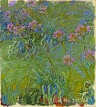 online art gallery Agapanthus Flowers Claude Monet Landscape paintings Hand painted High quality 2024 - buy cheap