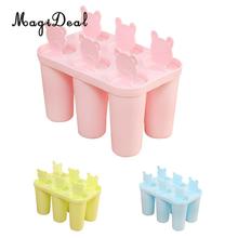 Magideal Bear Shape DIY Ice Cream Mould 6 Cell Popsicle Mold Box Lolly Makers 2024 - buy cheap