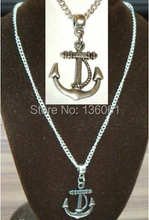 Vintage Silver Anchor Necklace Pendants Charm Chain Statement Choker Necklace  For Women Jewelry Gift Handmade Accessories P2413 2024 - buy cheap