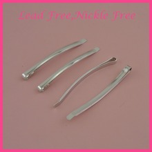 50PCS 4.0mm*6.2cm 2.45" silver finish arc-shaped plain metal bobby pin hair barrettes at nickle free and lead free 2024 - buy cheap